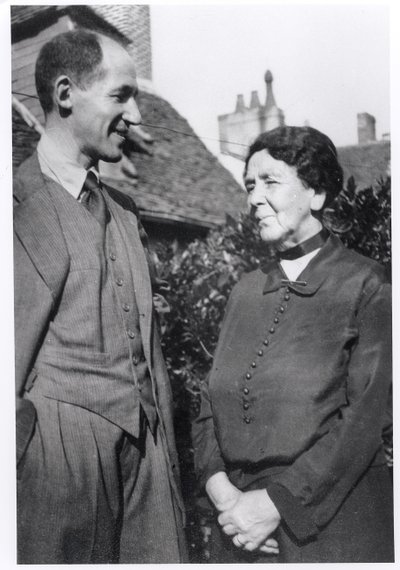 Marcel Jouhandeau with his mother by French Photographer